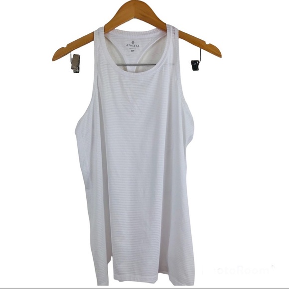 Athleta Tops - Athleta White Workout Athletic Performance Tank Top Size MP